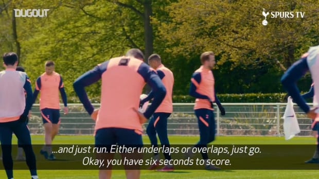Spurs stars take on attacking drills ahead of Leeds